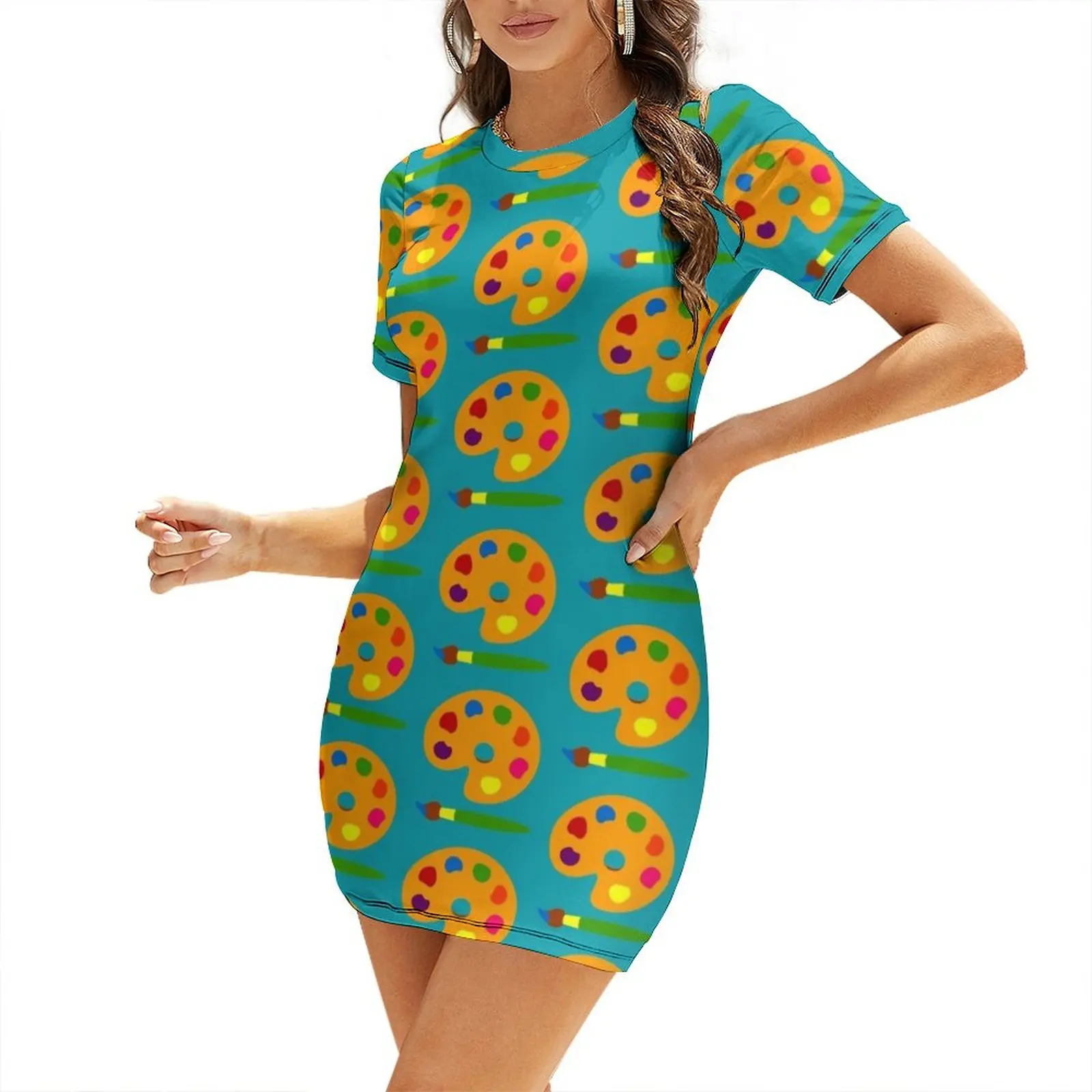 Vestido de manga corta con pal - Summer Clothing Color Palette reseña y precio